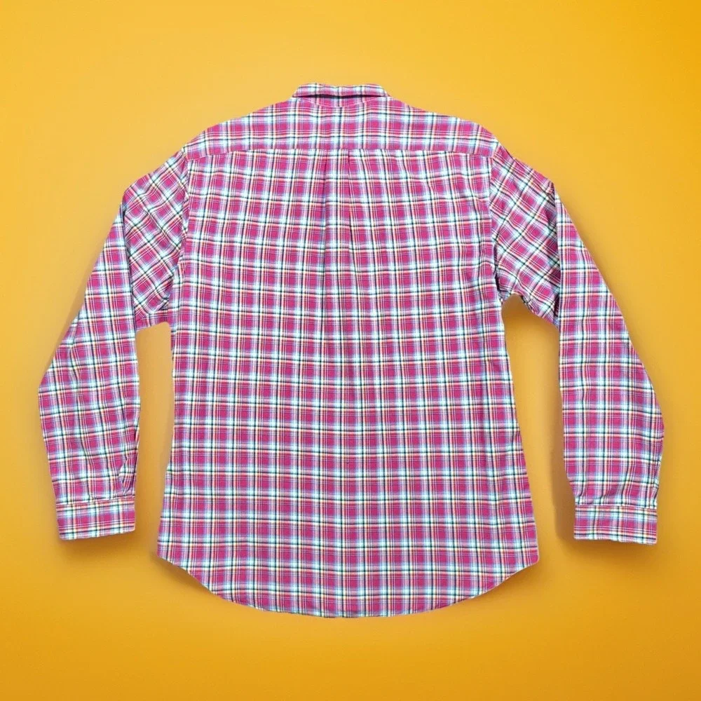 Ralph Lauren Shirt Mens XL Slim Fit Multicolor Plaid Lined Flannel Long Sleeve